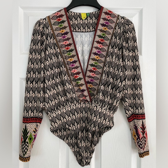 FARM Rio Tops - Farm Rio Long Sleeve Bodysuit Size XS